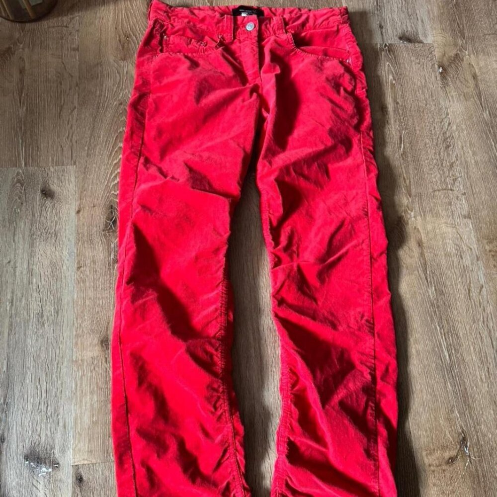 Isabel Marant Red Corduroy Straight Leg‎ Pants Size 1